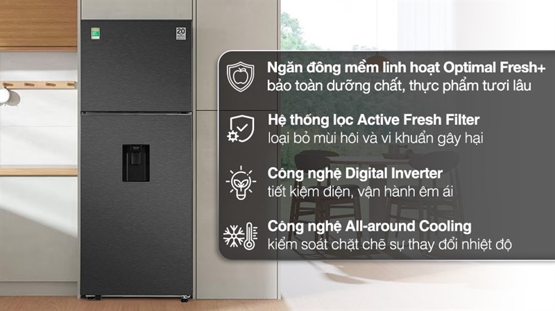 Tủ lạnh Samsung Inverter 406 lít RT42CG6584B1SV thiết kế hiện đại