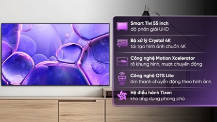 Smart Tivi Crystal UHD Samsung 4K 55 inch UA55U8500F 2025 - VIỆT NAM