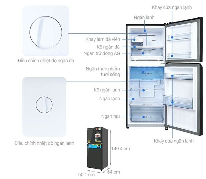 Tủ lạnh Panasonic thiết kế nội thất