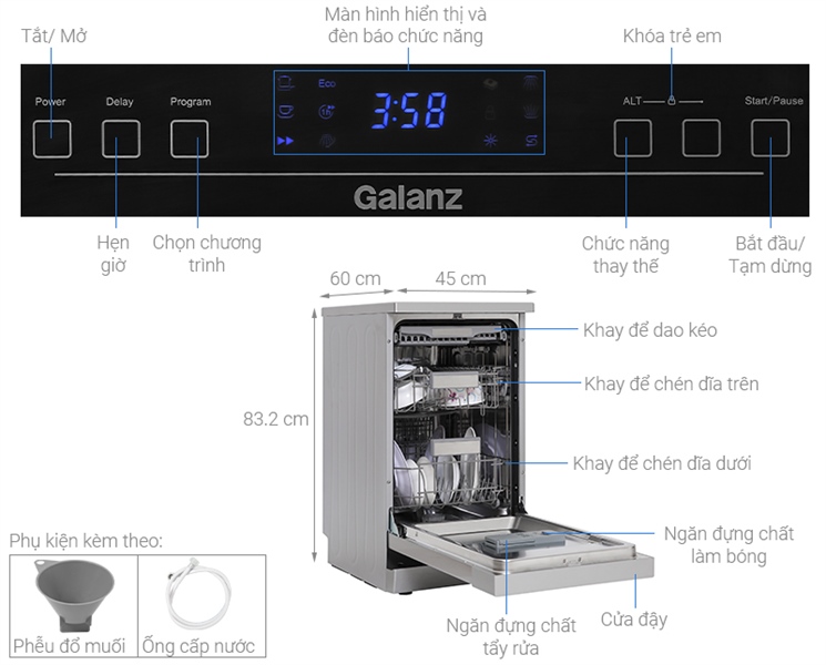 Máy rửa chén Galanz sự lựa chọn hoàn hảo cho bếp Việt