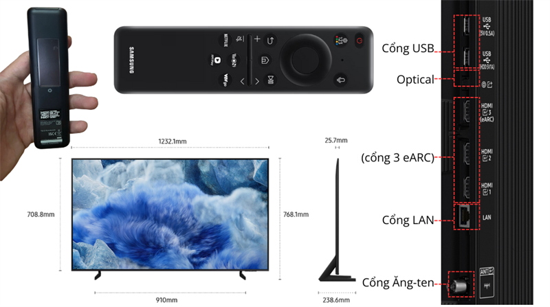 Smart Tivi QLED Samsung AI 4K 55 inch QA55Q8FA 2025 - VIỆT NAM - Ảnh 4