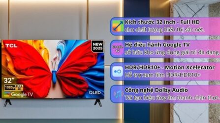 Google Tivi QLED TCL AI FHD 32 inch 32S5K 2025 - VIỆT NAM