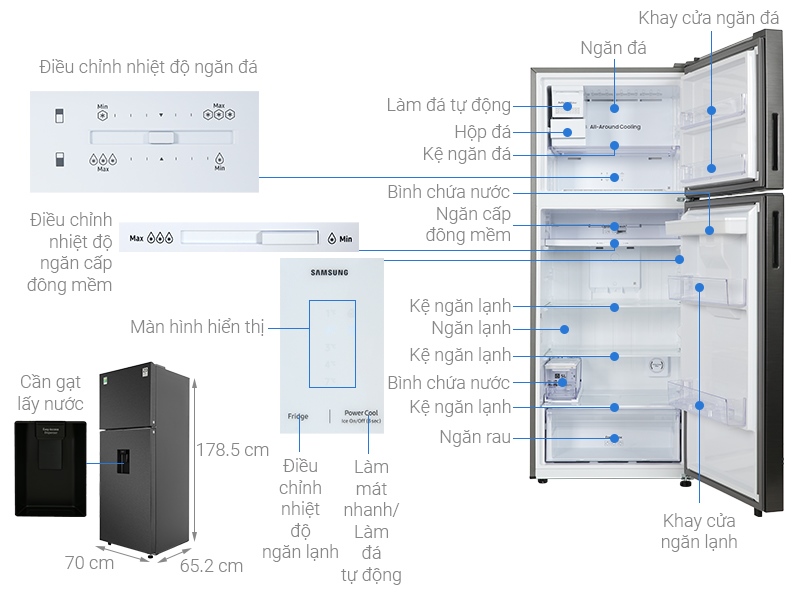Tủ lạnh Samsung 406 lít bền bỉ