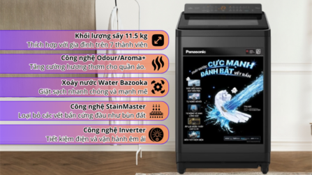 Máy giặt Panasonic Inverter 11.5 Kg NA-FD115X3BV 2025 - VIỆT NAM