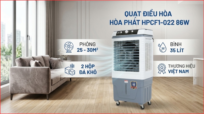 Quạt điều hòa Hòa Phát HPCF1-022 thiết kế sang trọng