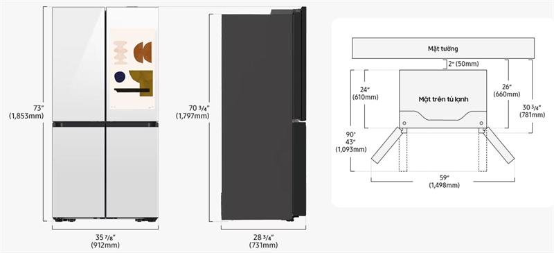 Tủ lạnh Samsung tích hợp Beverage Center và AI