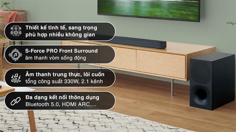 Loa thanh Sony HT-S400 330W thiết kế hiện đại
