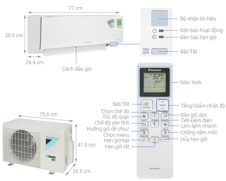 Thiết kế dàn nóng Daikin bền bỉ