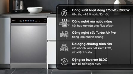 Máy rửa chén độc lập Hafele HDW-F6053S 2025