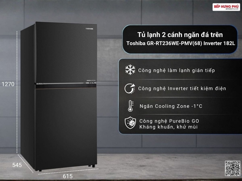 Công nghệ Origin Inverter tiết kiệm điện trên tủ lạnh Toshiba