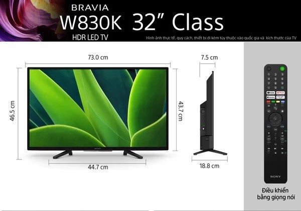 Google Tivi Sony 32 inch KD-32W830K - Kết nối đa dạng