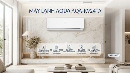 Máy lạnh Aqua Inverter 2.5 HP AQA-RV24TA 2025 - Thái Lan