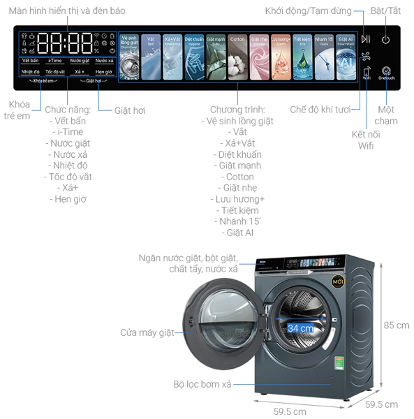 Thiết kế máy giặt Haier X9 chắc chắn