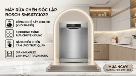 Máy rửa chén độc lập Bosch SMS6ZCI02P 2025 - Đức