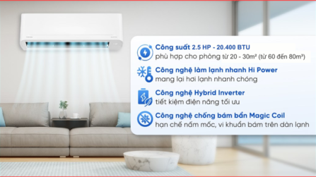 Máy lạnh Toshiba Inverter 2.5 HP RAS-H24S5KCV2G-V 2025 - Thái Lan