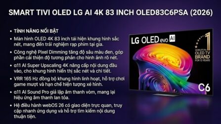 Smart Tivi OLED LG AI 4K 83 inch OLED83C6PSA 2026 - Indonesia
