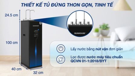 Alternative view of Máy lọc nước RO nóng nguội lạnh Hydrogen Sunhouse UltraX SHA76656LA 12 lõi 2025 - Việt Nam