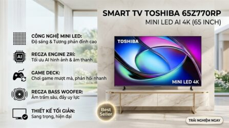 Smart Tivi Mini LED Toshiba AI 4K 65 Inch 65Z670RP 2025 - Việt Nam (N.13T5)