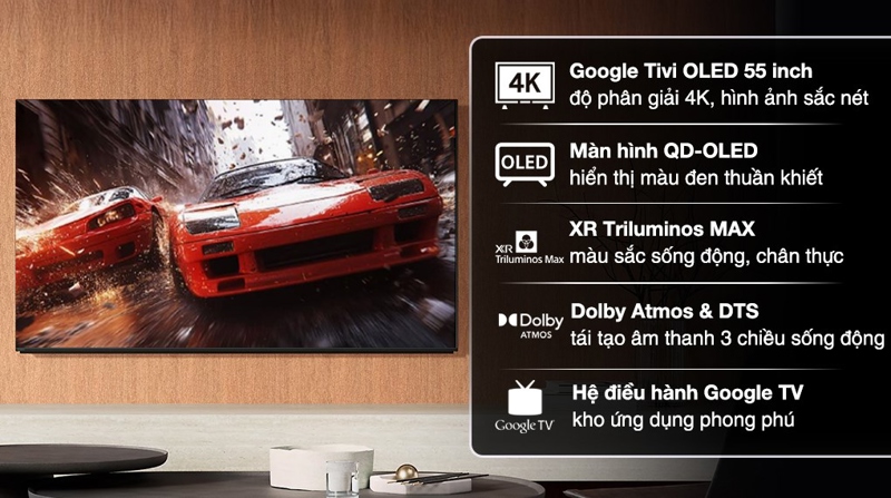 Google Tivi OLED Sony AI 4K 55 inch K-55XR80M2 2025 - Malaysia