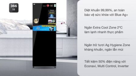 Tủ lạnh Panasonic Inverter 366 lít NR-TL381VGMV - Việt Nam