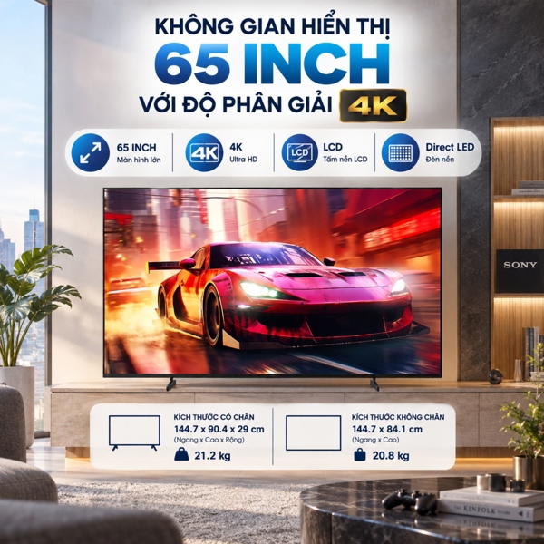 Google Tivi Sony 4K 65 inch K-65XR30M2 2026 - Thái Lan